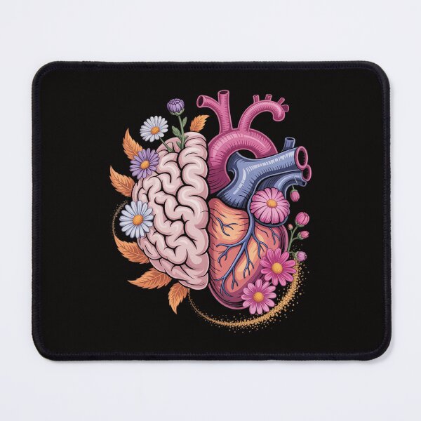 Item preview, Brain Heart Anatomy Flowers Girly Doctor Neurologist Gift designed and sold by czechascheledu.