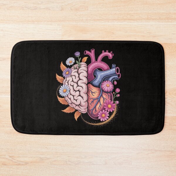 Item preview, Brain Heart Anatomy Flowers Girly Doctor Neurologist Gift designed and sold by czechascheledu.