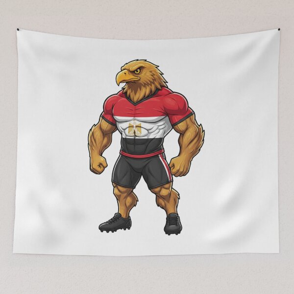Item preview, Powerful Egyptian Eagle Football Mascot 2026 designed and sold by ArtByKatti.