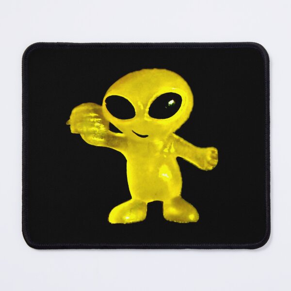 Item preview, Fluorescent Yellow Alien with Hamburger by ElitebyElise designed and sold by ElitebyElise.