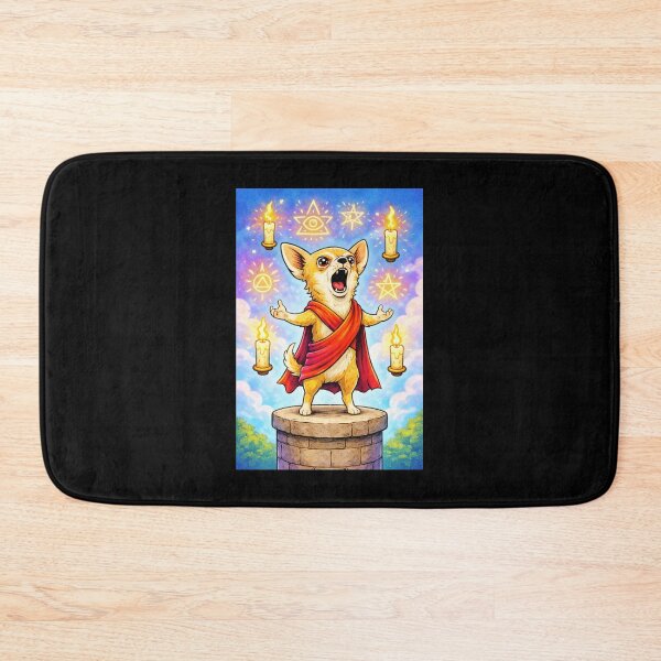 Item preview, Chihuahua Medieval Dogs – False Prophet Ritual – Gift for Chihuahua Lovers • Retro Fantasy Illustration • Vintage Halftone designed and sold by JacobKAurumhead.
