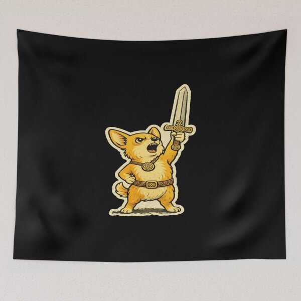 Item preview, Chihuahua Medieval Dogs – Ritual Flame Preacher – Gift for Chihuahua Lovers • Retro Fantasy Illustration • Vintage Halftone designed and sold by JacobKAurumhead.