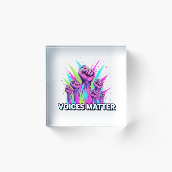 Item preview, Abstract Protest Energy – Voices Matter Retro Neon Style designed and sold by Tily360.