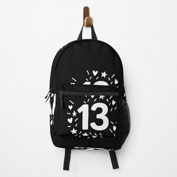 Item preview, "13" lucky black and white number (negative ver) designed and sold by Moonshroomarts.