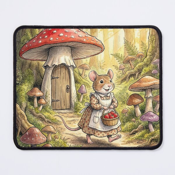 Item preview, Mouse Gathering Strawberries designed and sold by Tridentulus.