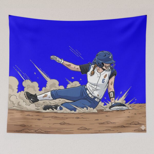 Item preview, Softball Player Sliding Safely with a Dust Cloud designed and sold by royalswin.