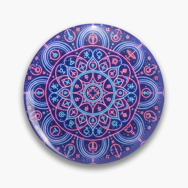 Item preview, Cosmic Inclusivity Mandala – Astrology & Harmony Retro Neon Style designed and sold by Tily360.