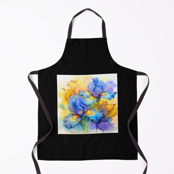 Item preview, Blue And Yellow Iris Flowers Watercolor-Style Art designed and sold by DEC02.