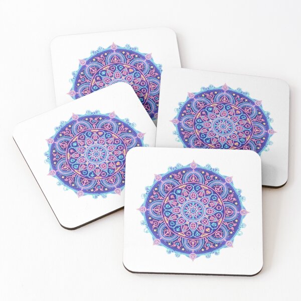Item preview, Cosmic Inclusivity Mandala – Love & Creativity Retro Neon Style designed and sold by Tily360.