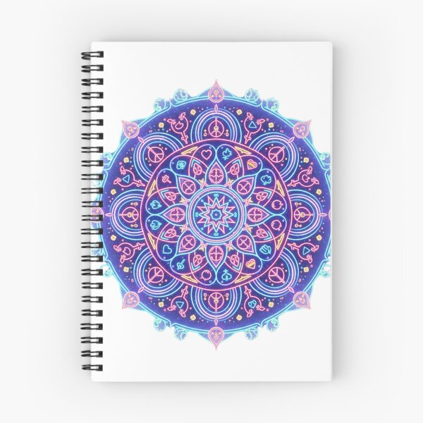 Item preview, Cosmic Inclusivity Mandala – Love & Creativity Retro Neon Style designed and sold by Tily360.