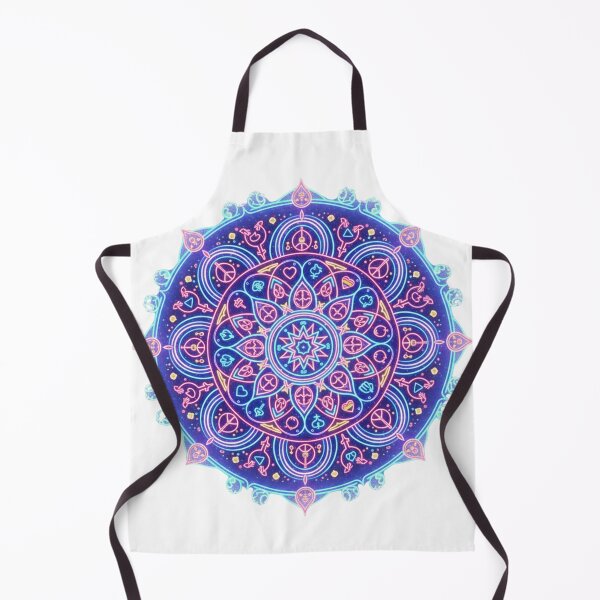Item preview, Cosmic Inclusivity Mandala – Love & Creativity Retro Neon Style designed and sold by Tily360.