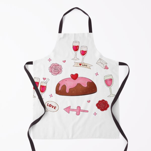 Item preview, Romantic Cake & Wine Love Stickers designed and sold by KomparrowStudio.