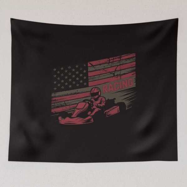 Item preview, American Go Kart Racing with USA Flag Women Kids Men designed and sold by lavethediso.
