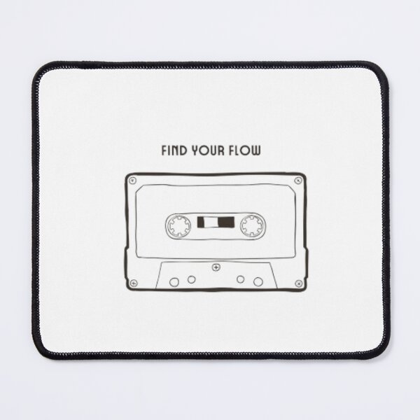 Item preview, Find Your Flow Tee | Vintage Cassette Tape Illustration | Minimalist Music T-Shirt designed and sold by YASboutik.