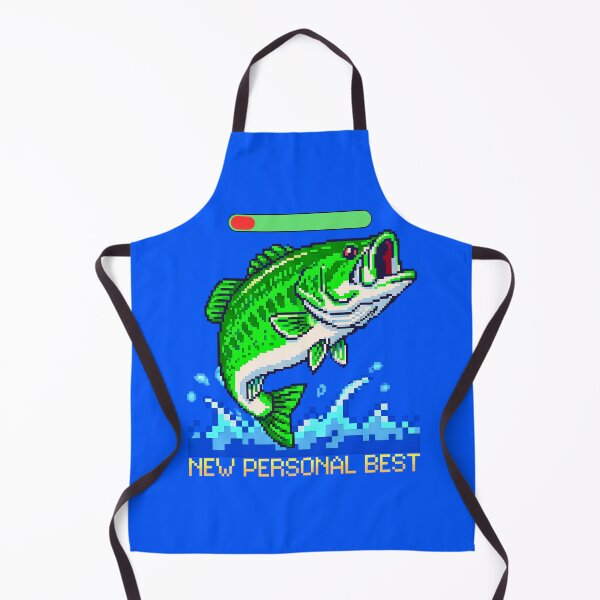 Item preview, Retro 8-Bit Bass Fishing Gamer Shirt | New Personal Best High Score Gift for Dad & Fishermen designed and sold by Teeshart.