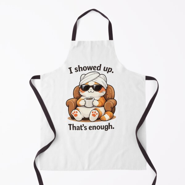 Item preview, I Showed Up That’s Enough Cozy Self Care Cat designed and sold by DailyStrength.