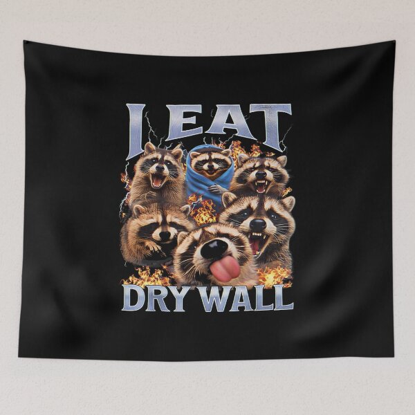 Item preview,  I Eat Drywall Funny Raccoon Meme Bootleg Graphic designed and sold by gear-posters.