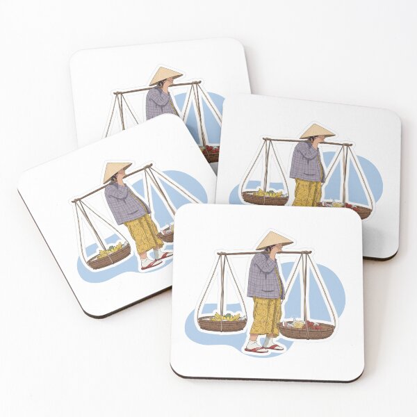 Item preview, Vietnamese Street Fruit Vendor (gánh hàng rong) designed and sold by RosalinesEyes.