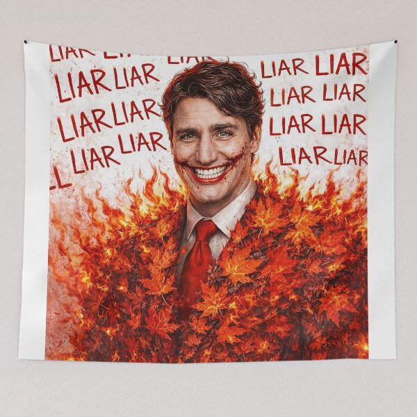 Item preview, Liar Liar – Burning Truth Political Satire Art - TURDEAU - Burning of Canada  designed and sold by lapart.