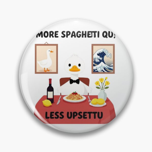 Item preview, More Spaghetti Qu! Funny Duck Pasta T-Shirt designed and sold by YASboutik.