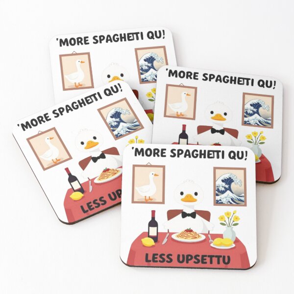 Item preview, More Spaghetti Qu! Funny Duck Pasta T-Shirt designed and sold by YASboutik.