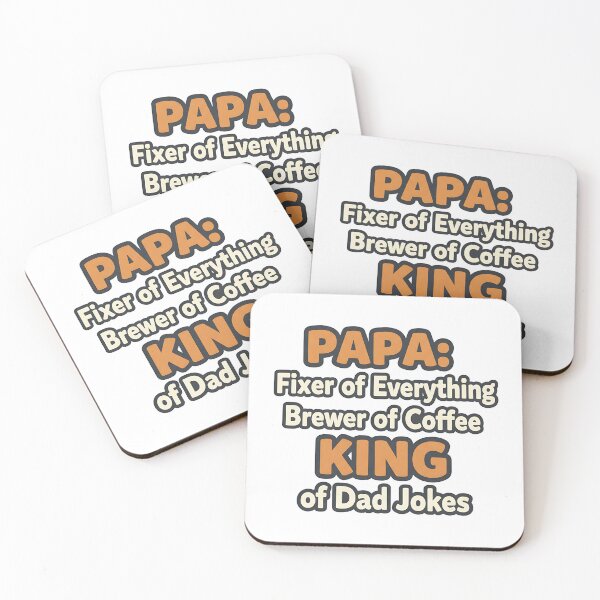 Item preview, Funny Papa Shirt – Fixer of Everything, Brewer of Coffee, King of Dad Jokes designed and sold by Muzgle.