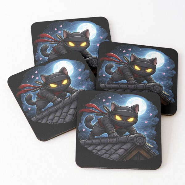 Item preview, Cat Attack Ninja | Fierce Night Warrior Cat designed and sold by Shtex.