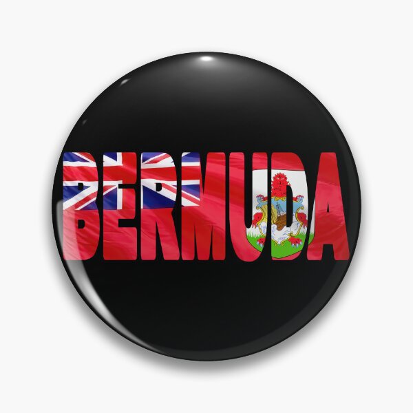 Item preview, BERMUDA - Flag Flying in Wind cut to Letters Souvenir Sticker Shirt designed and sold by Adam Gormley.