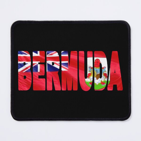 Item preview, BERMUDA - Flag Flying in Wind cut to Letters Souvenir Sticker Shirt designed and sold by Adam Gormley.
