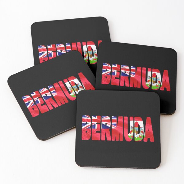 Item preview, BERMUDA - Flag Flying in Wind cut to Letters Souvenir Sticker Shirt designed and sold by Adam Gormley.