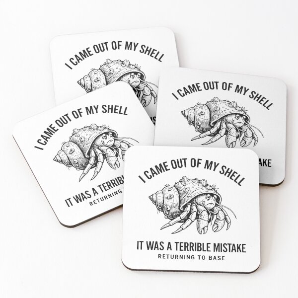 Item preview, Funny Hermit Crab Social Anxiety I Came Out Of My Shell designed and sold by gunaone-design.