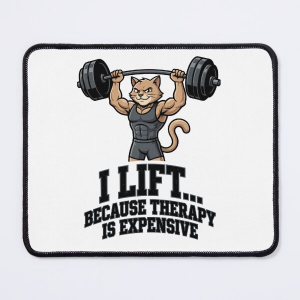 Item preview, Funny Gym Cat – Sarcastic Fitness Humor designed and sold by PG Shop Art.