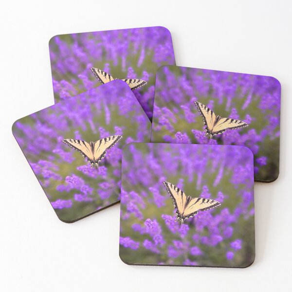 Item preview, Eastern Tiger Swallowtail Butterfly Over Lavender – Yellow Black Nature Photo designed and sold by EmpressDestiny.