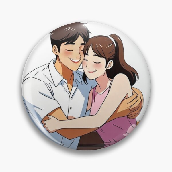 Item preview, Couple in love sitting on a bench - Illustration of a romantic embrace designed and sold by Pablo059.