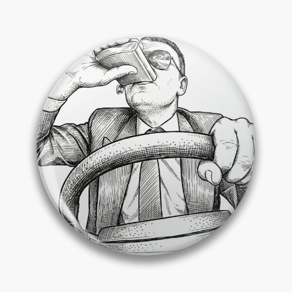 Item preview, Drinking from a Flask while Driving designed and sold by Naux | Design & Illustration.