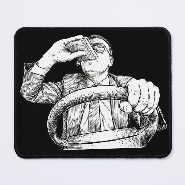 Item preview, Drinking from a Flask while Driving designed and sold by Naux | Design & Illustration.