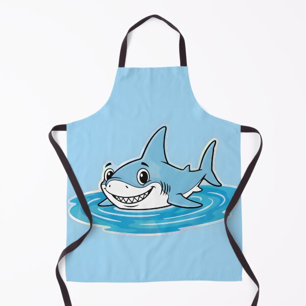 Item preview, Friendly Cartoon Shark Sticker on Water designed and sold by homydesign.