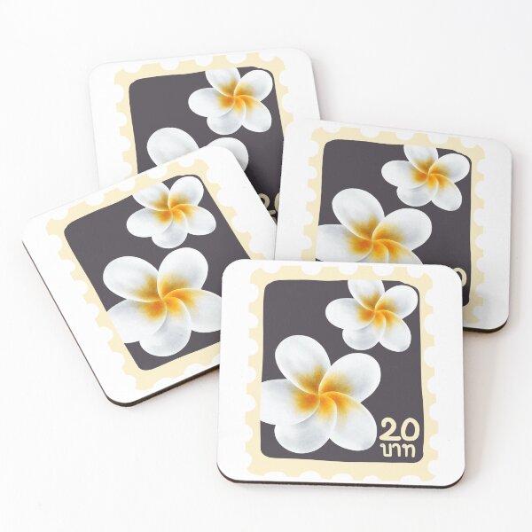 Item preview, Thailand’s Frangipani Flower Captured Forever on a Rare Postage Stamp designed and sold by NOMADIC ART.