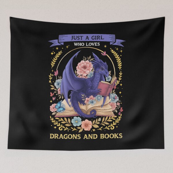 Item preview, Just a Girl Who Loves Dragons And Books designed and sold by LarryMBrown.