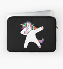 Dabbing Unicorn Dab Meme Rainbow Colorful Cute Dance Laptop Sleeve
