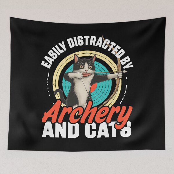 Item preview, Easily Distracted Archery Cat Shirt designed and sold by LarryMBrown.