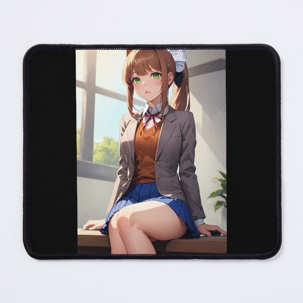 Item preview, Monika DDLC Fan Art - Just Monika School Girl Anime Aesthetic designed and sold by iloveanimechibi.