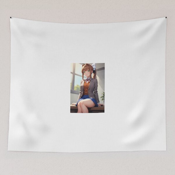 Item preview, Monika DDLC Fan Art - Just Monika School Girl Anime Aesthetic designed and sold by iloveanimechibi.