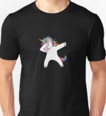 Dabbing Unicorn Dab Meme Rainbow Colorful Cute Dance Unisex T-Shirt