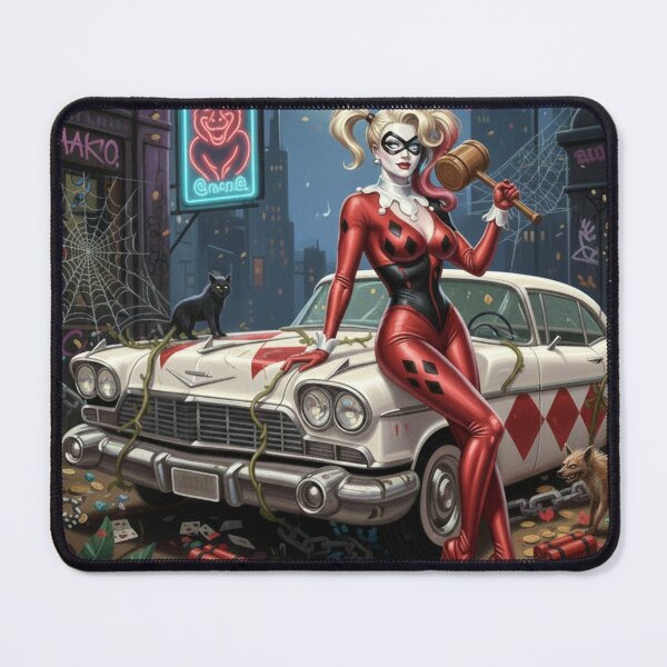 Item preview, Retro Rebel Jester - 1950s Midnight Bombshell Pinup designed and sold by Art's Diner.