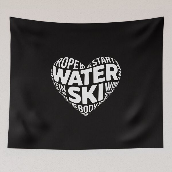 Item preview, Water Ski Heart Lover Gift Waterski Love Gifts Skiing designed and sold by chaeningplan.