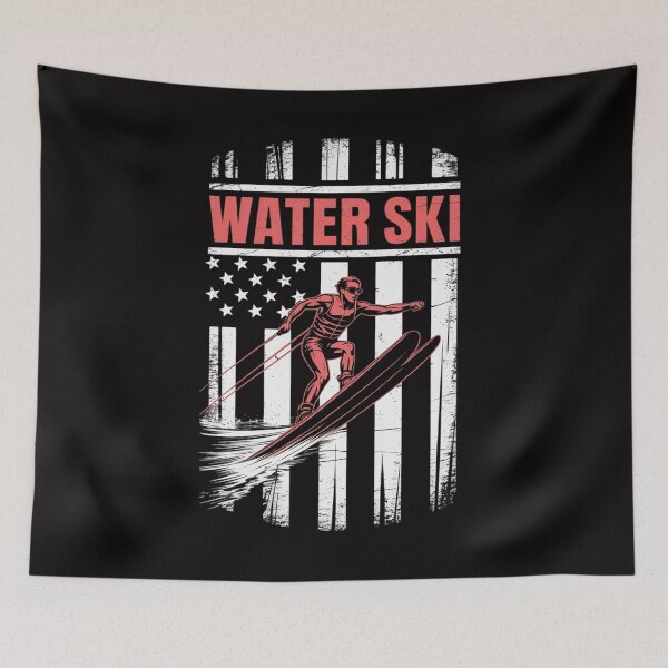 Item preview, Water Ski USA Skis American Flag 4th Of July Patriotic designed and sold by chaeningplan.