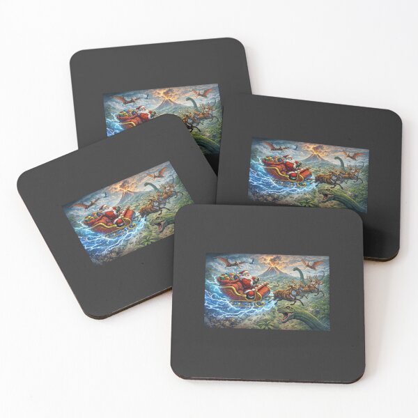 Item preview, Santa vs. Dinosaurs – Time Traveling Santa in the Jurassic Period designed and sold by RollFuzzy.