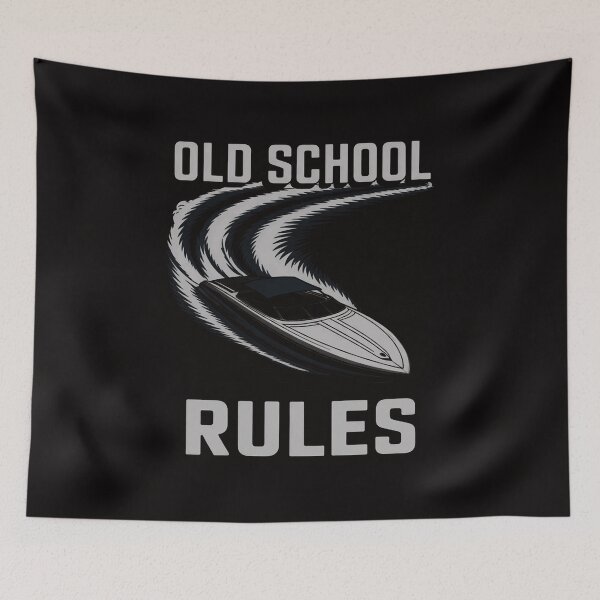 Item preview, Water Ski Boat Lake Lover OLD SCHOOL RULES water skiing gift designed and sold by chaeningplan.