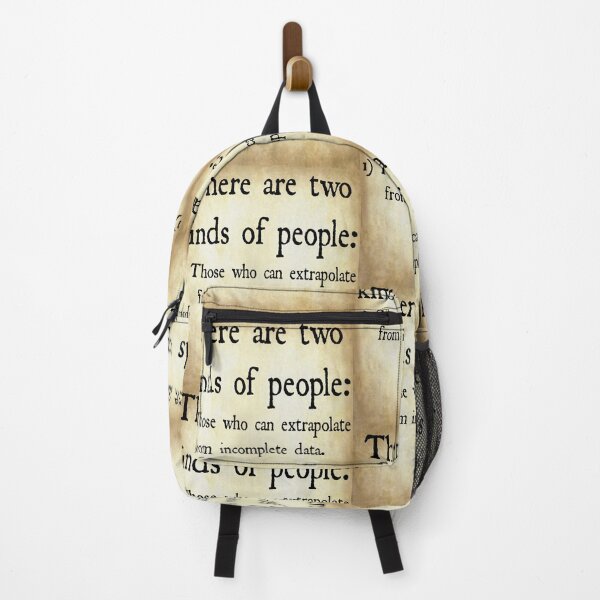 Item preview, Funny Nerdy There are Two Kinds of People 1) Those Who Can Extrapolate From Incomplete Data Statistics Teacher Black Text Parchment designed and sold by MathWare MathClips.